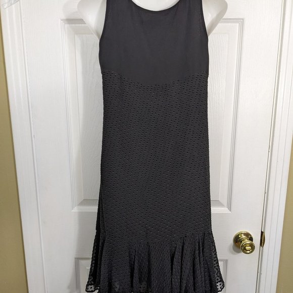 CHLOÉ RARE Black 100% Silk Chiffon Front Ruffle Layered Ruffled Hem Dress - 6 - Picture 9 of 14